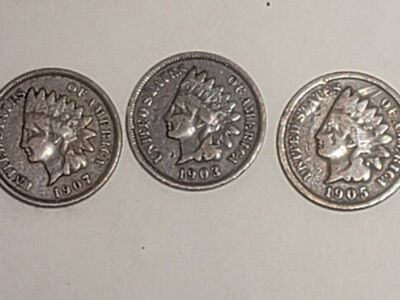 six Indian Head pennies