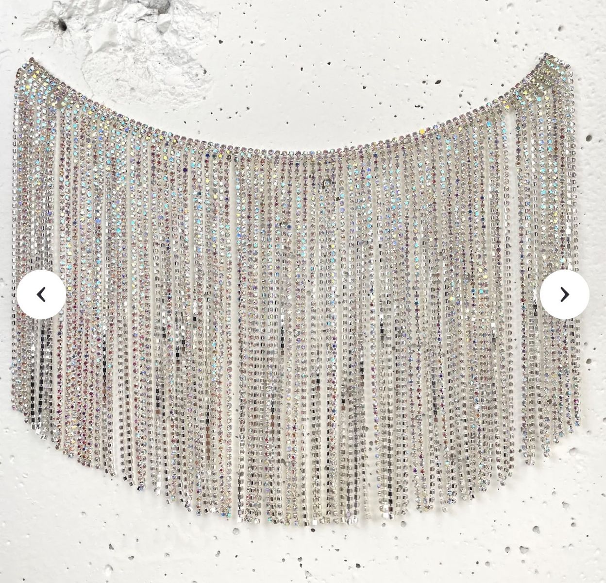 DIY Rhinestone Fringe Trim Crystal Chain Applique for Clothing Costumes