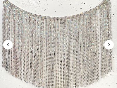 DIY Rhinestone Fringe Trim Crystal Chain Applique for Clothing Costumes