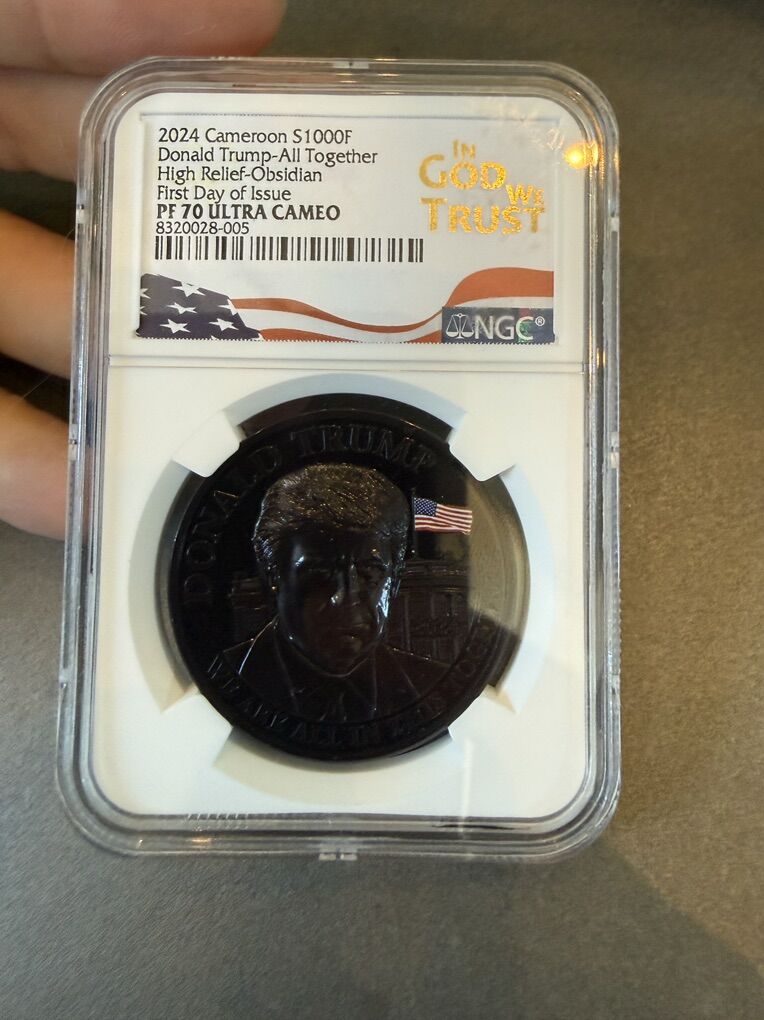 2024 Donald Trump Obsidian 1oz Pf70 Silver