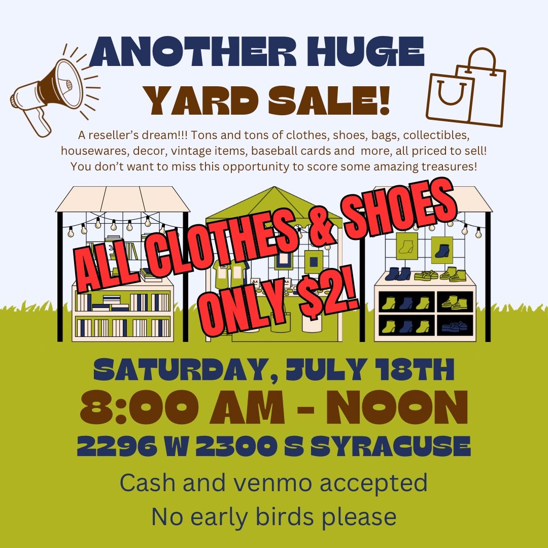 MEGA Yard Sale! All Clothing/Shoes $2
