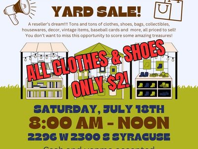 MEGA Yard Sale! All Clothing/Shoes $2