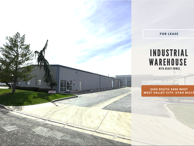 Industrial Warehouse with Heavy Power for Lease in WVC, UT