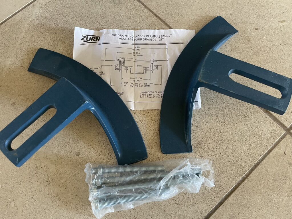 New Zurn Underdeck Clamp For Roof Drain - 3 Avail.