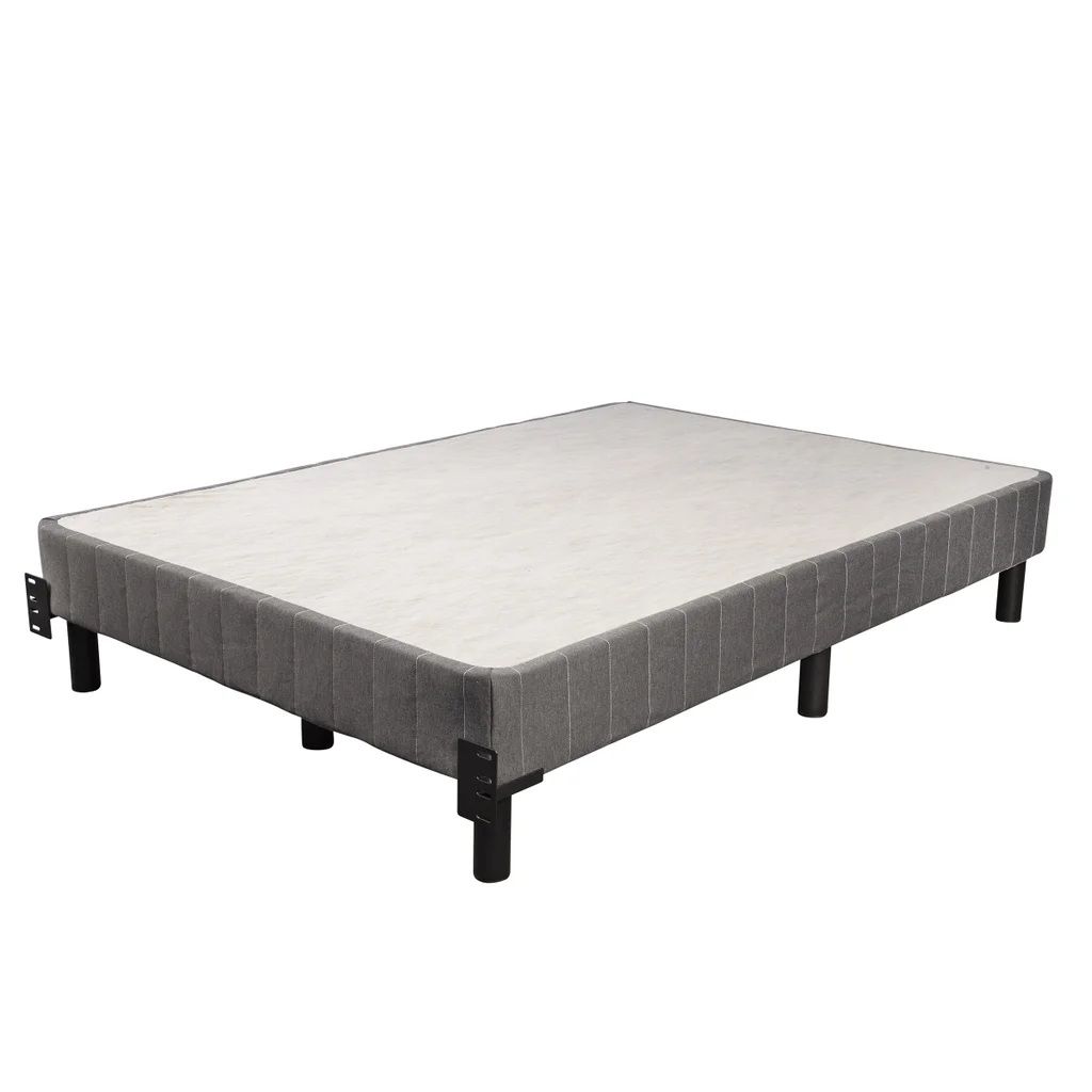 Enforce Platform Bed Base with Legs and Headboard Brackets Queen 1640013 #79952