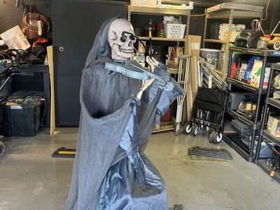 talking, Violin Playing Skelton