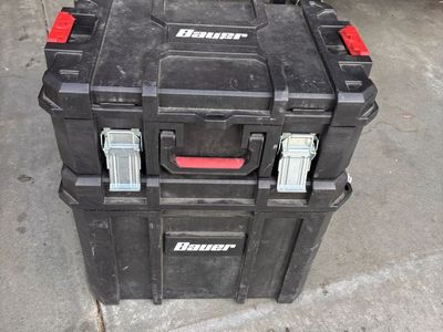 Nice Bauer 2 Level Rolling Tool Box Full Of Stuff