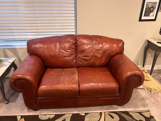 Leather Couch and Love Seat