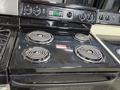 GE 30" Black Electric Range with Self-Cleaning Oven