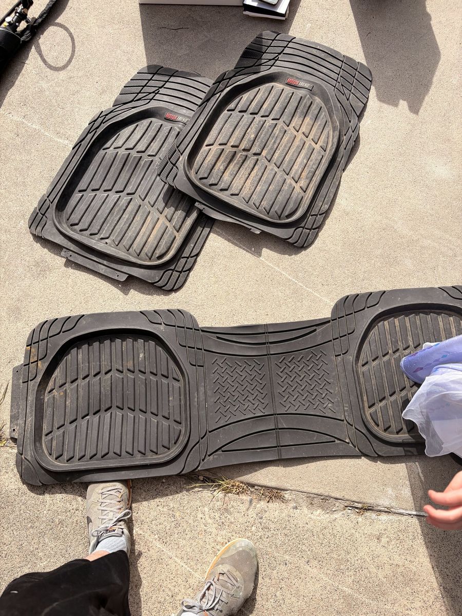 Motor Trend Rubber Floor Mats - Front Pair + Rear Runner