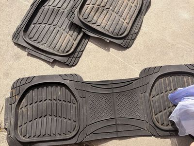Motor Trend Rubber Floor Mats - Front Pair + Rear Runner