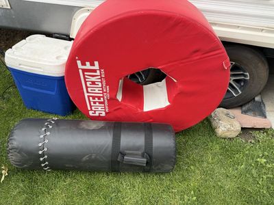 Football safe tackle wheel and tackling dummy