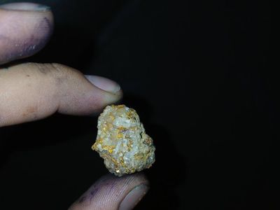 Natural Gold Ore Specimen in Quartz Matrix