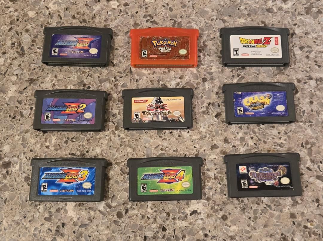Nintendo Gameboy advance game bundle including PokeMon FireRed! Trades considered!