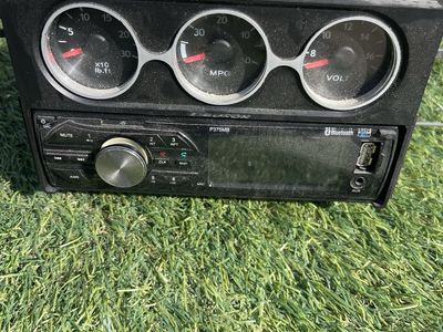 Pyle P375MB Marine Bluetooth Stereo with Dash Gauge Cluster Boost MPG Volt
