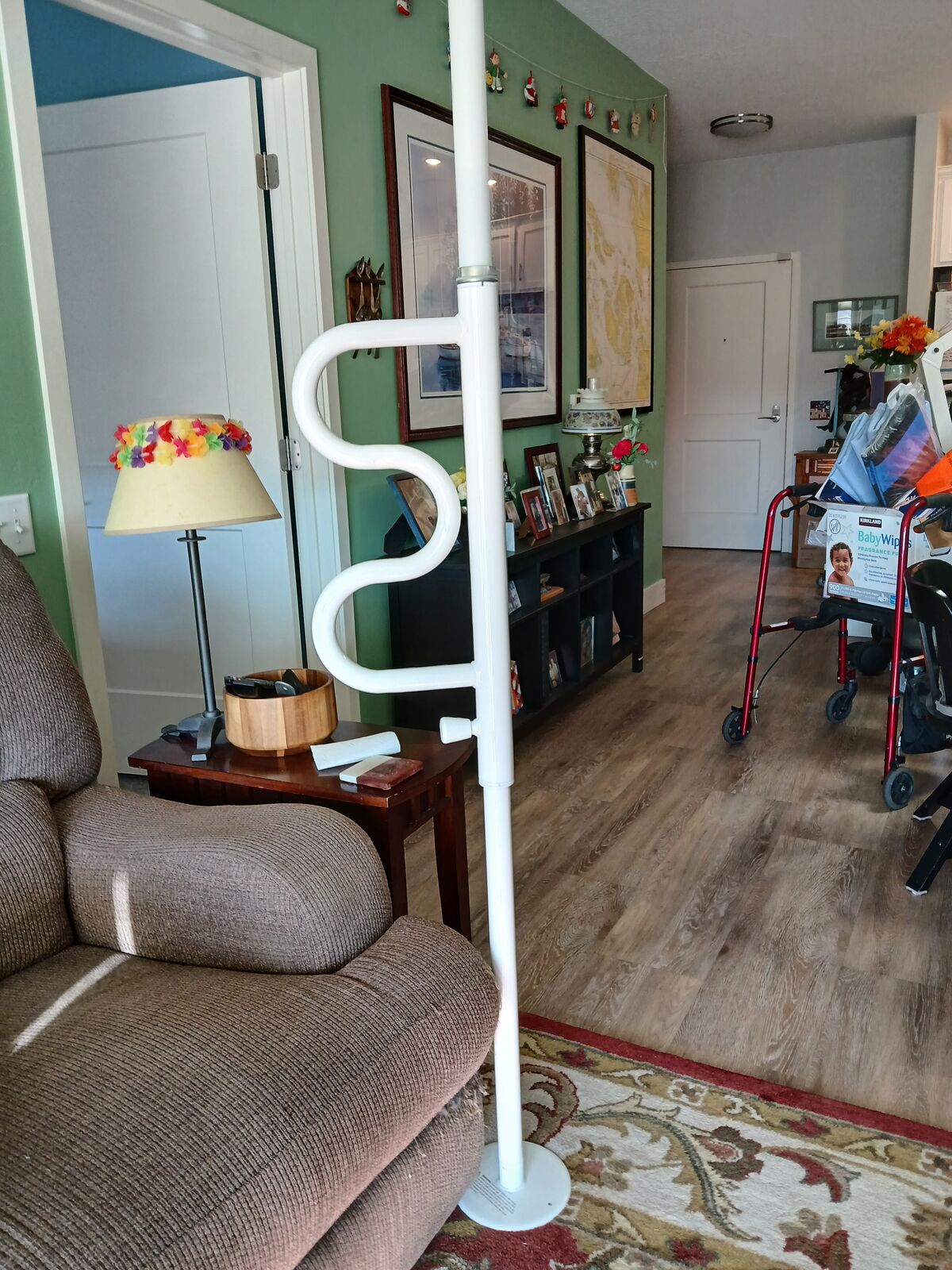 Transfer Pole for Seniors. Swiveling handle.