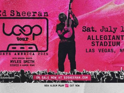 Ed Sheeran: LOOP Tour - Saturday July 18 - Allegiant Stadium Las Vegas -2 Tickets ($300 seat value)