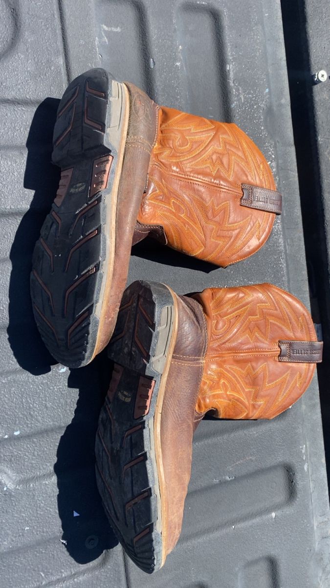 Irish Setter Work Boots - Men's Western Style Pull-On, Brown Leather, Excellent Condition size 9