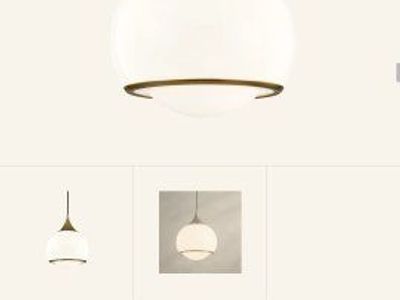 Brand NEW!
Mitzi H281701L-AGB Reese Pendant Light - Aged Brass Finish, Opaque Glass Shade