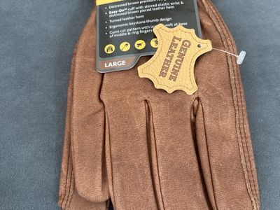 Kinco Premium Grain Buffalo Driver Leather Work Gloves, Size Large