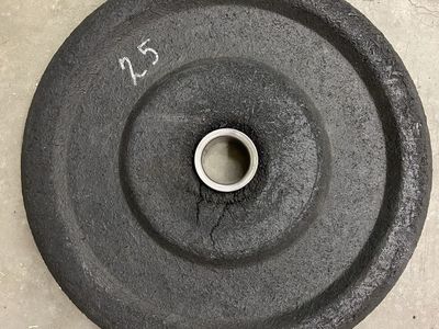Mystery brand 25 lb bumper plate