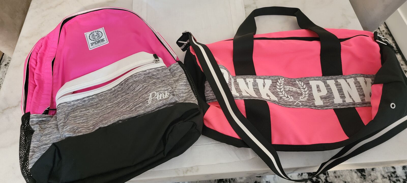 2 FOR ONE - PINK BY VICTORIA'S SECRET BACKPACK & DUFFLE BAG ($150 VALUE)