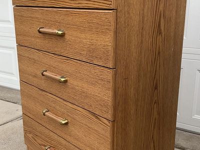 5 drawer wooden bedroom dresser