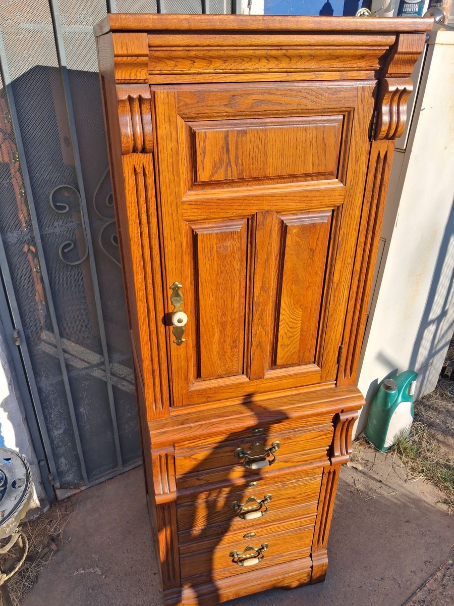 oak office cabinet