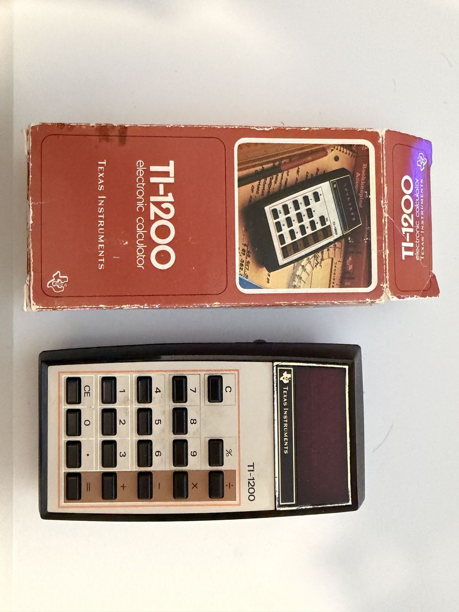 Vintage TI-1200 electronic calculator