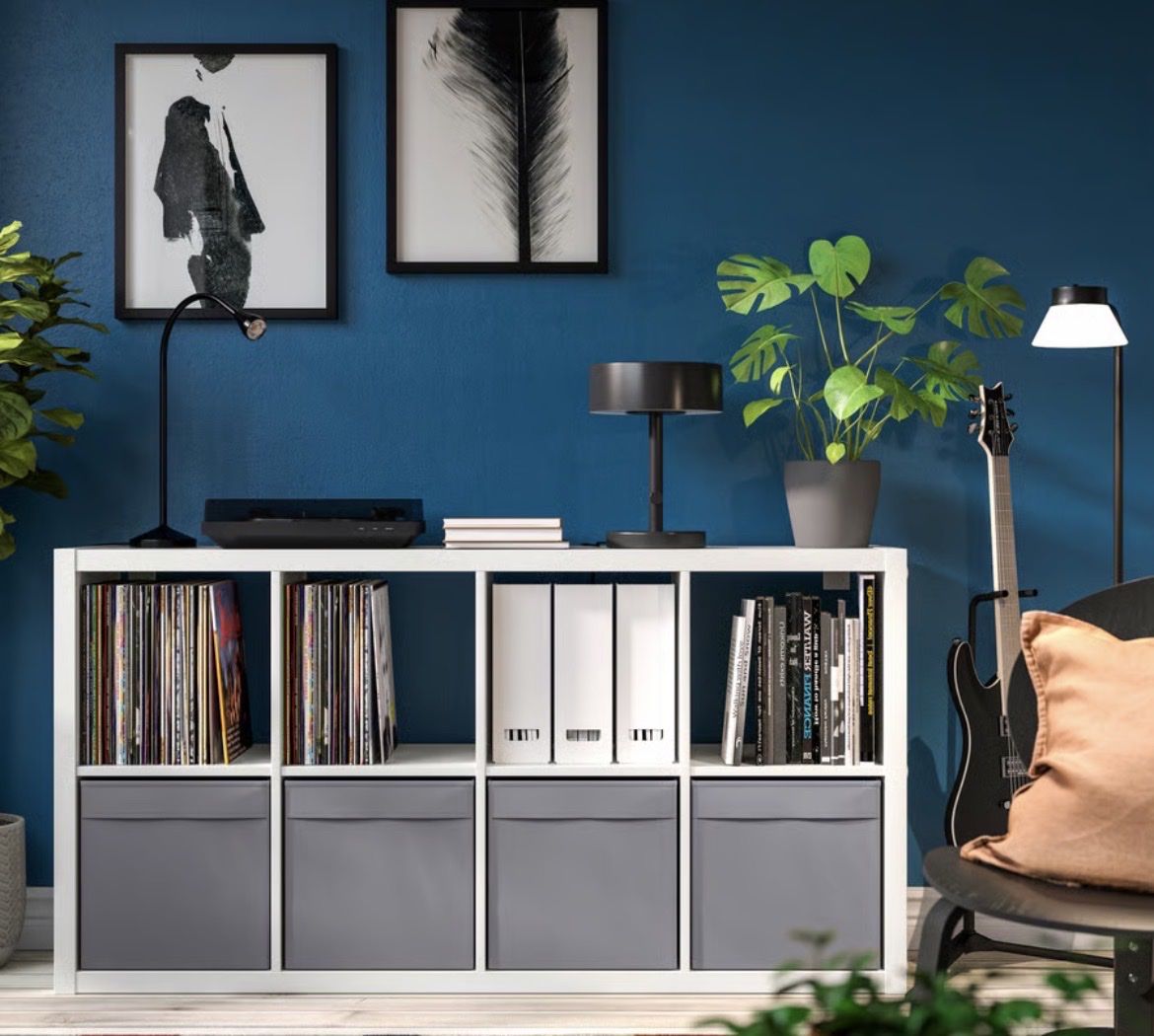 IKEA KALLAX 8 cube White Shelf Unit Storage Bookshelf Cube Organizer