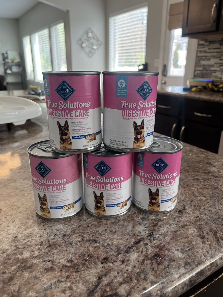 Blue Buffalo True Solutions Digestive Care Wet Dog Food - Chicken Recipe 12.5 oz Cans (Pack of 5)