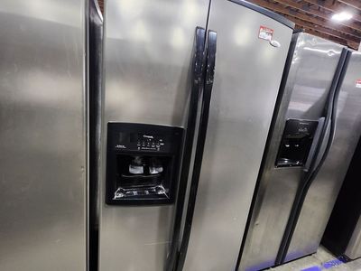 Whirlpool Stainless Steel Side-by-Side Refrigerator, Used