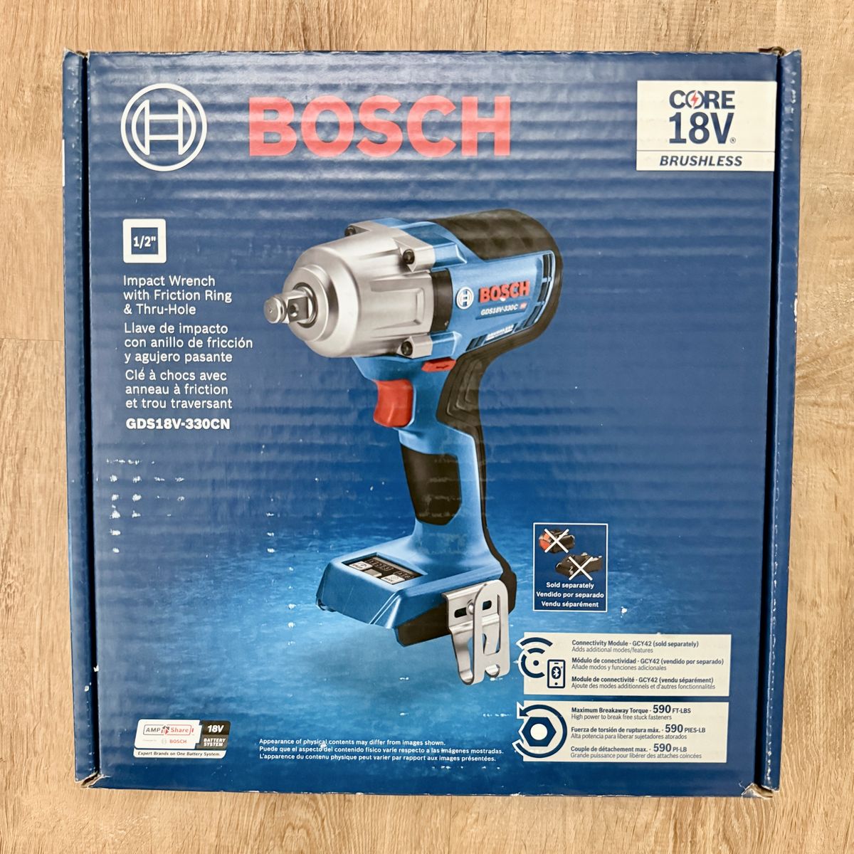 BOSCH 18V Brushless Impact Wrench Square Drive
