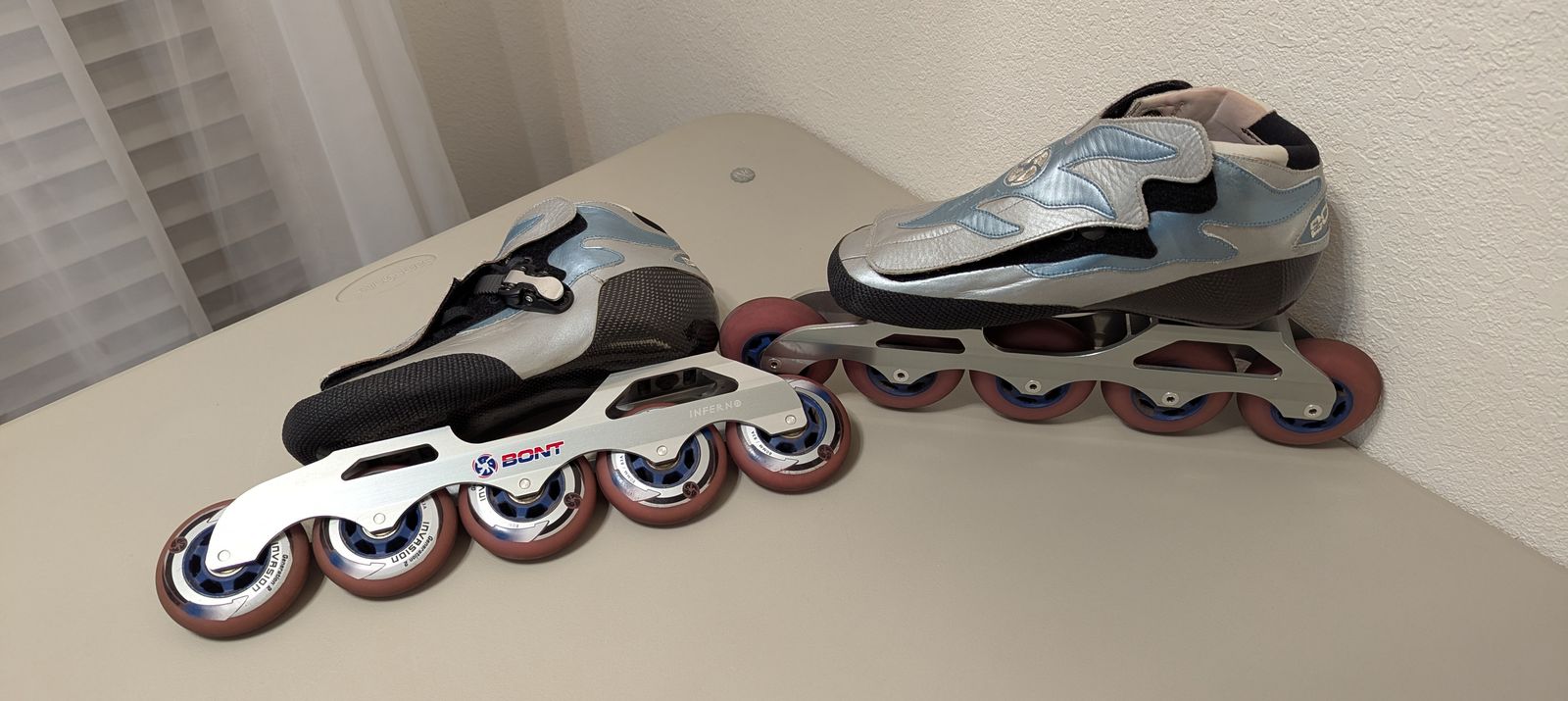 bont inline speed skates: size 6 mens \ size 7.5 womens
