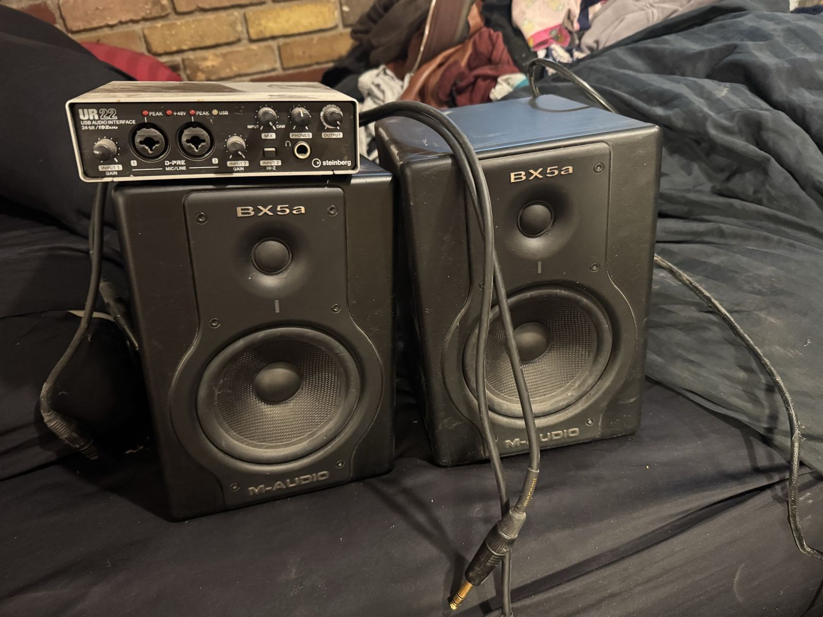 Bx5a studio monitors and Steinberg UR-22