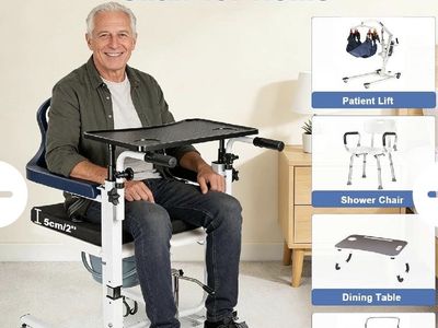 NEW IN BOX 4-in-1 Hydraulic Patient Transfer Chair – 350 lb – mindmed