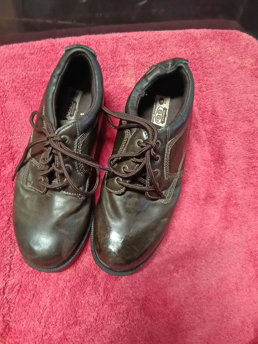 Route 66 Brown Leather Lace-Up Oxford Work Casual Shoes Size 9