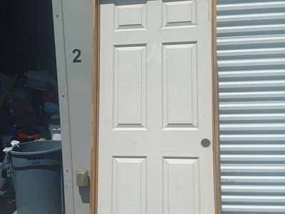 White 6-Panel Pre-Hung Interior Door with Frame