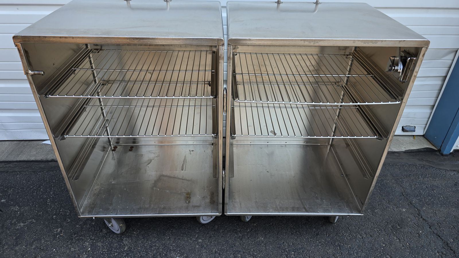 Stainless Steel Rolling Cart enclosed