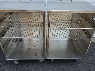 Stainless Steel Rolling Cart enclosed