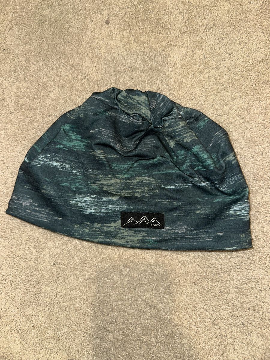 Skida Alpine Beanie Hat Green Camo Pattern L/XL