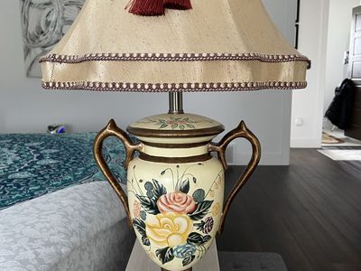 Beautiful hand painted lamp