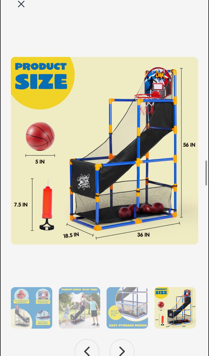 Arcade basketball hoop