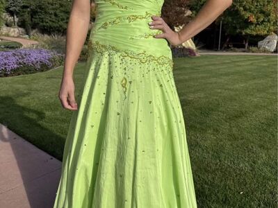 Green prom or Quinceanera dress