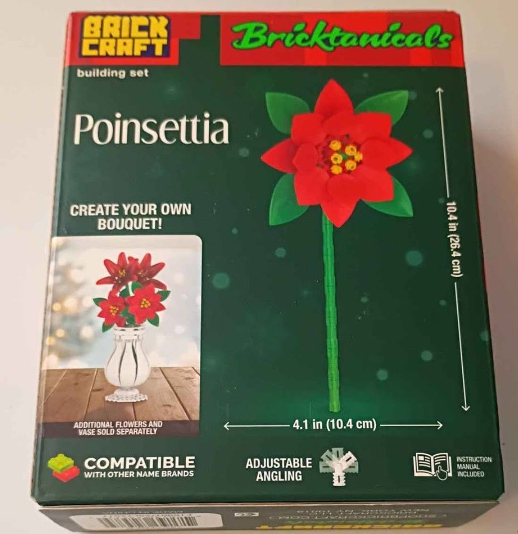 Brick Craft Bricktanicals Flower Building Set Lot - Poinsettia & Amaryllis