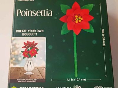 Brick Craft Bricktanicals Flower Building Set Lot - Poinsettia & Amaryllis