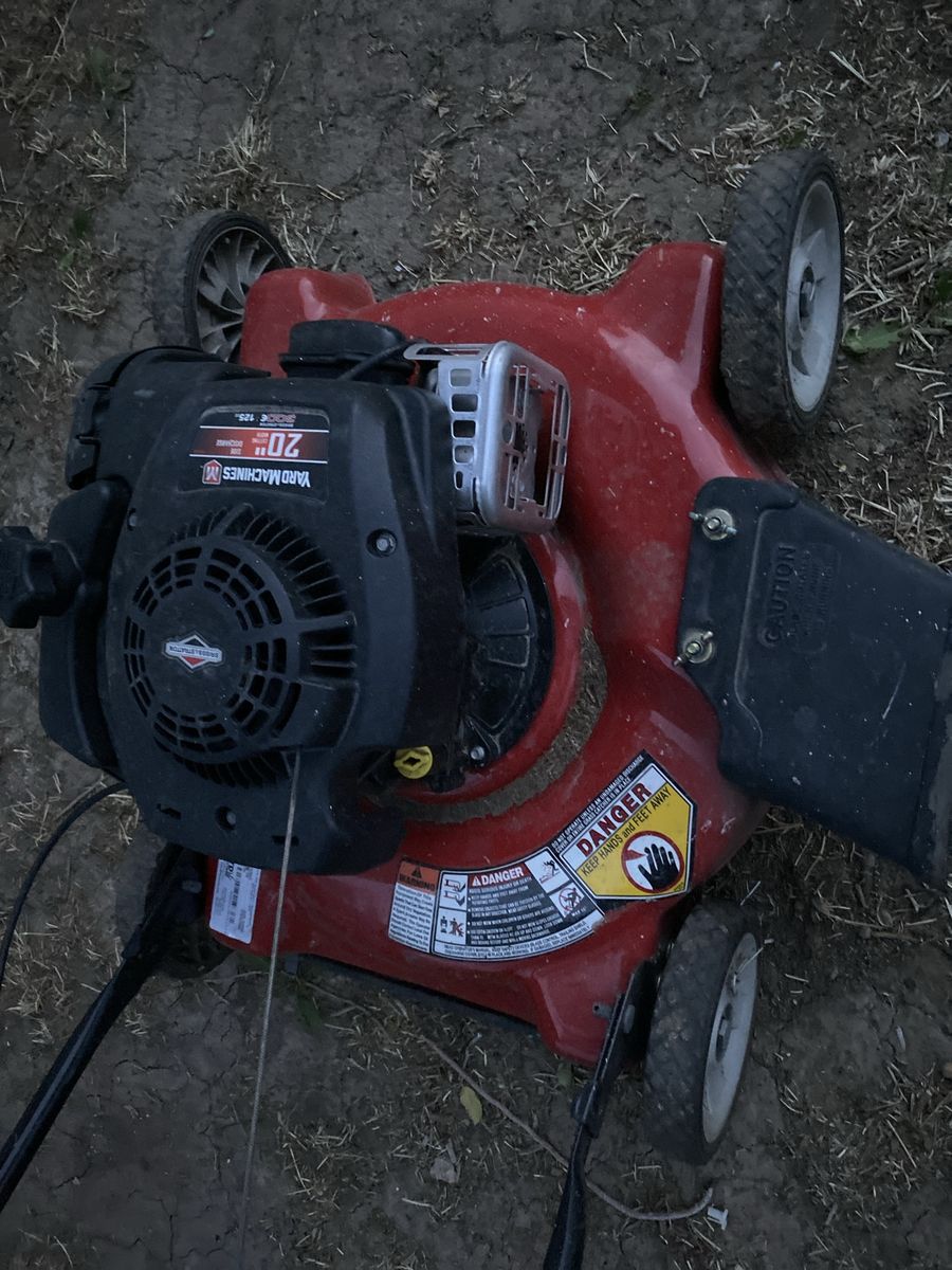 Lawn mower yard machines 6 months old 50 dollars runs great