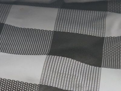 Black and White Buffalo Plaid Fringe Blanket Throw - 64x108 vinyl table cloth