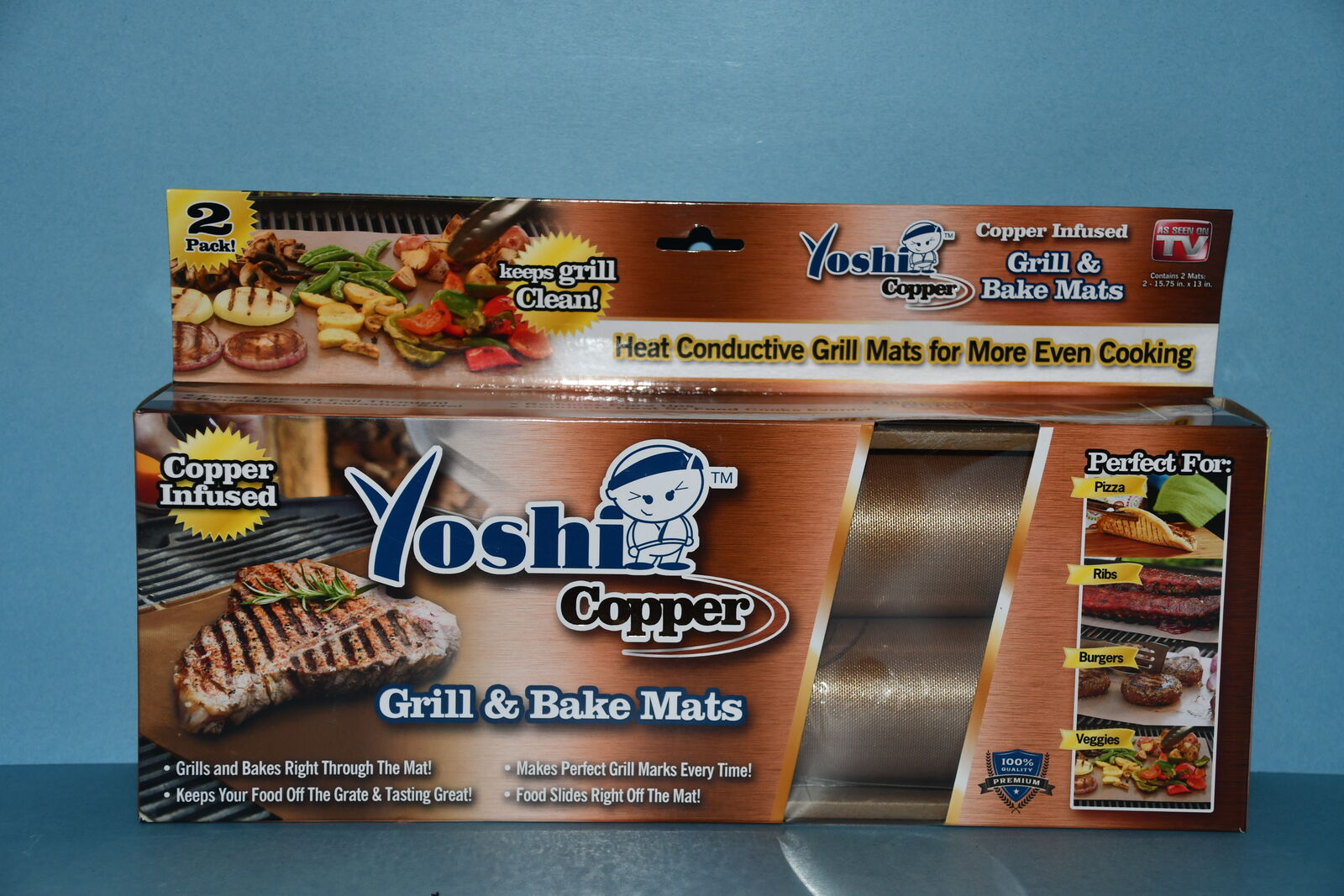 2 NEW YOSHI "GRILL & BAKE MATS" ~ KEEPS THE GRILL CLEAN!