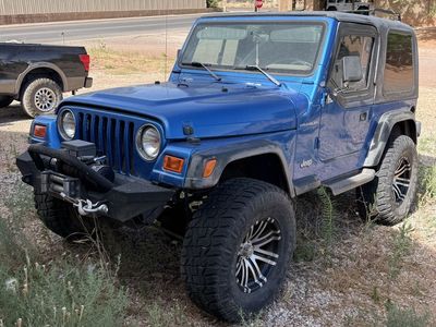 Jeep Wrangler 2-Door Sport 4x4 Blue Manual Transmission Lifted Off-Road Ready